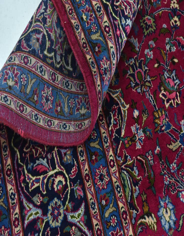 Detail image of 9' 10 x 13' 5 Hand Knotted Mashad Persian Wool Rug