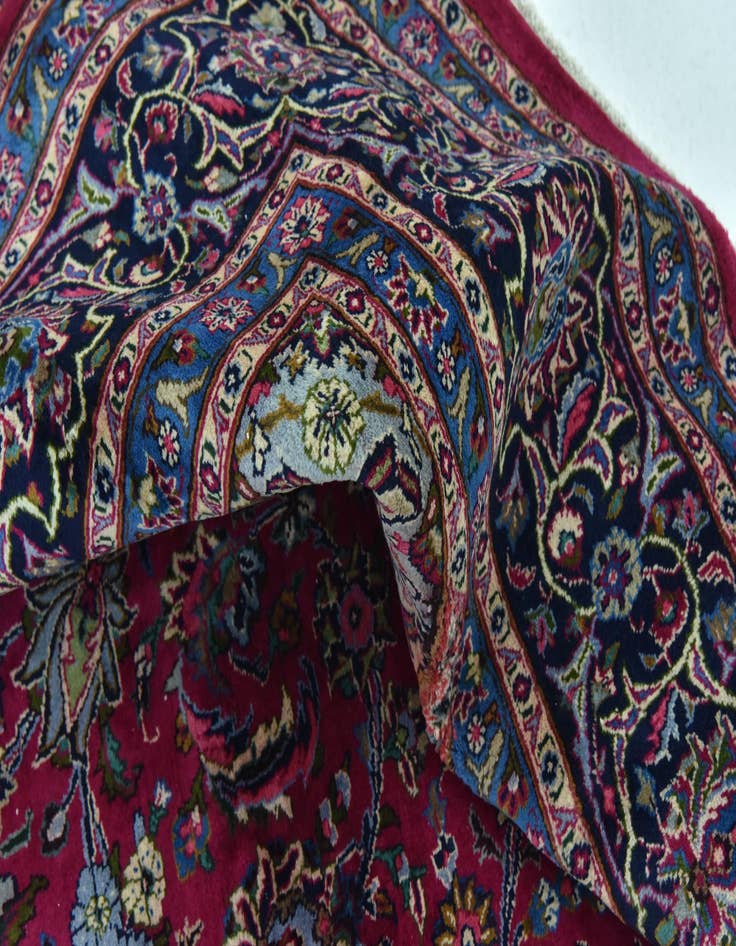 Detail image of 9' 10 x 13' 5 Hand Knotted Mashad Persian Wool Rug