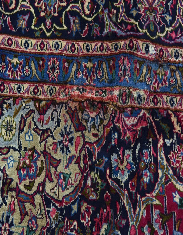 Detail image of 9' 10 x 13' 5 Hand Knotted Mashad Persian Wool Rug