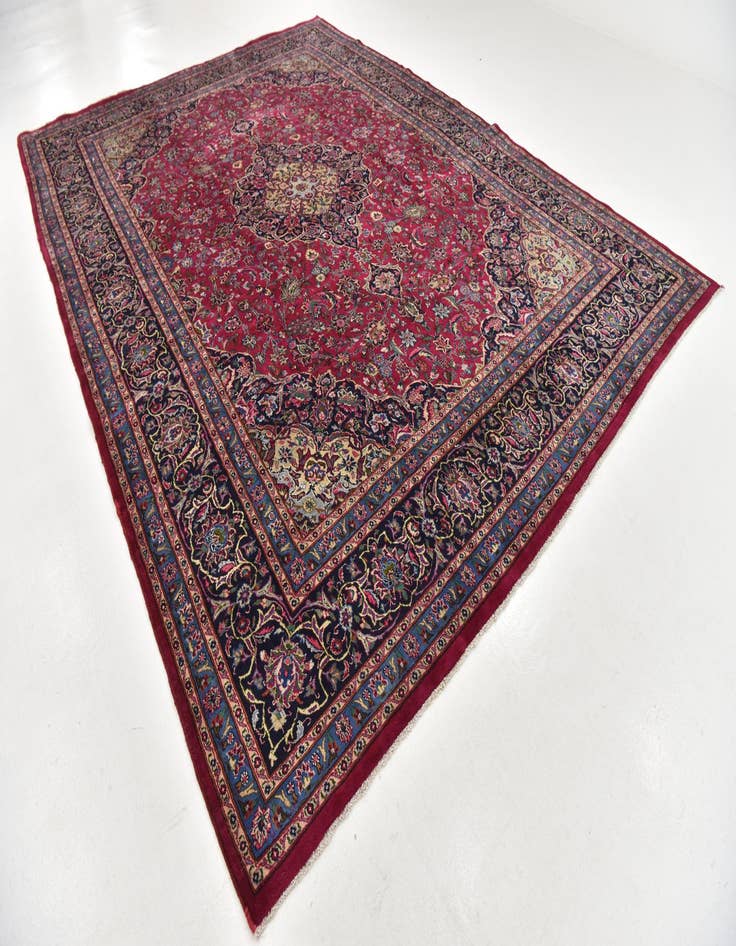 Detail image of 9' 10 x 13' 5 Hand Knotted Mashad Persian Wool Rug