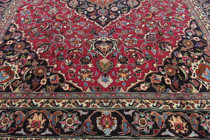 9' 10 x 12' 7 Hand Knotted Mashad Persian Wool Rug