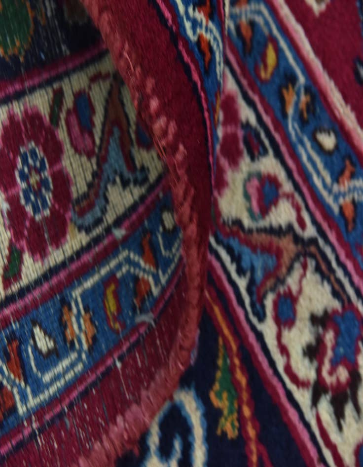 Detail image of 9' 8 x 13'  Hand Knotted Mashad Persian Wool Rug