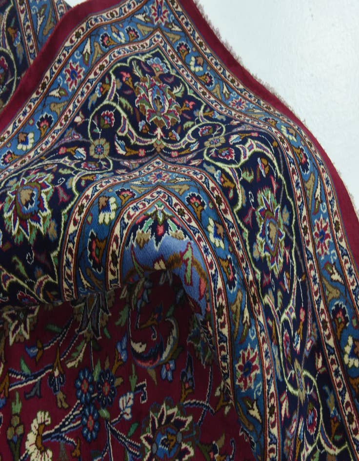 Detail image of 9' 8 x 12' 10  Hand Knotted Mashad Persian Wool Rug