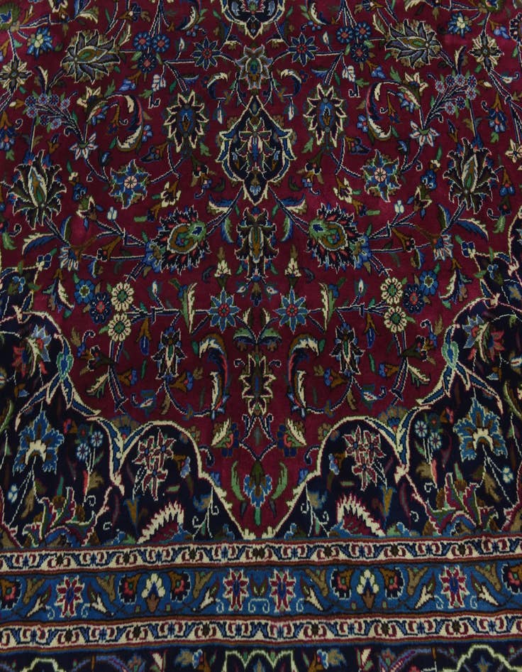 Detail image of 9' 8 x 12' 10  Hand Knotted Mashad Persian Wool Rug