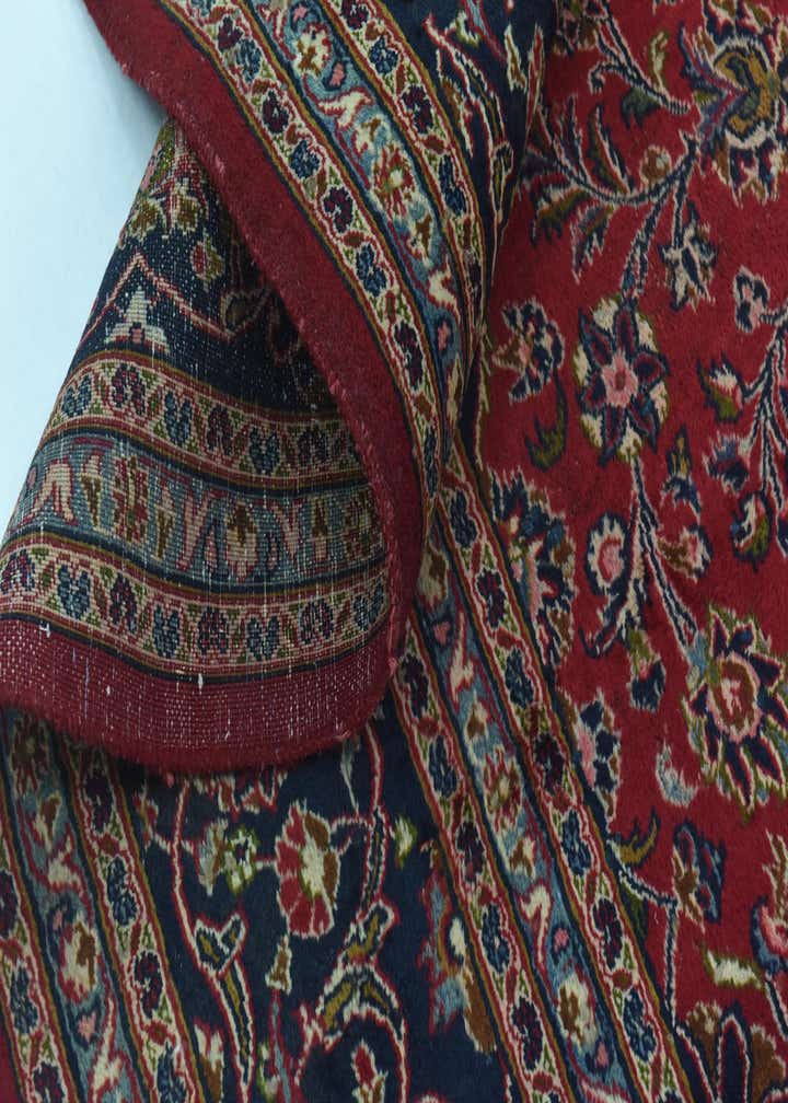 9' 9 x 12' 7 Hand Knotted Mashad Persian Wool Rug