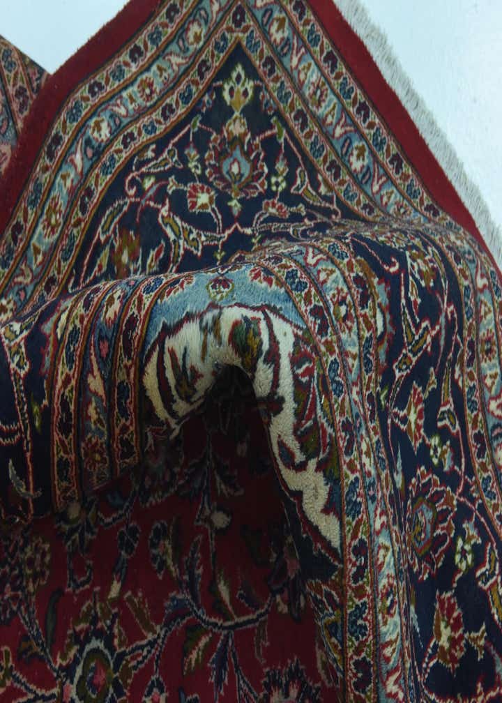 9' 9 x 12' 7 Hand Knotted Mashad Persian Wool Rug