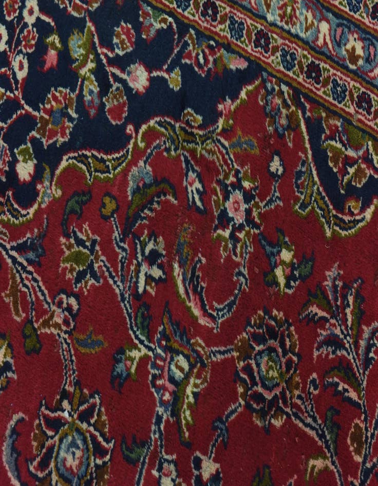 Detail image of 9' 9 x 12' 7  Hand Knotted Mashad Persian Wool Rug