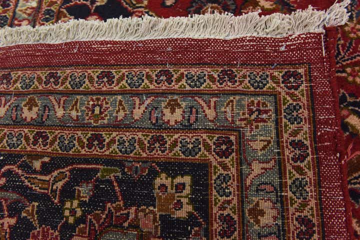 9' 9 x 12' 7 Hand Knotted Mashad Persian Wool Rug