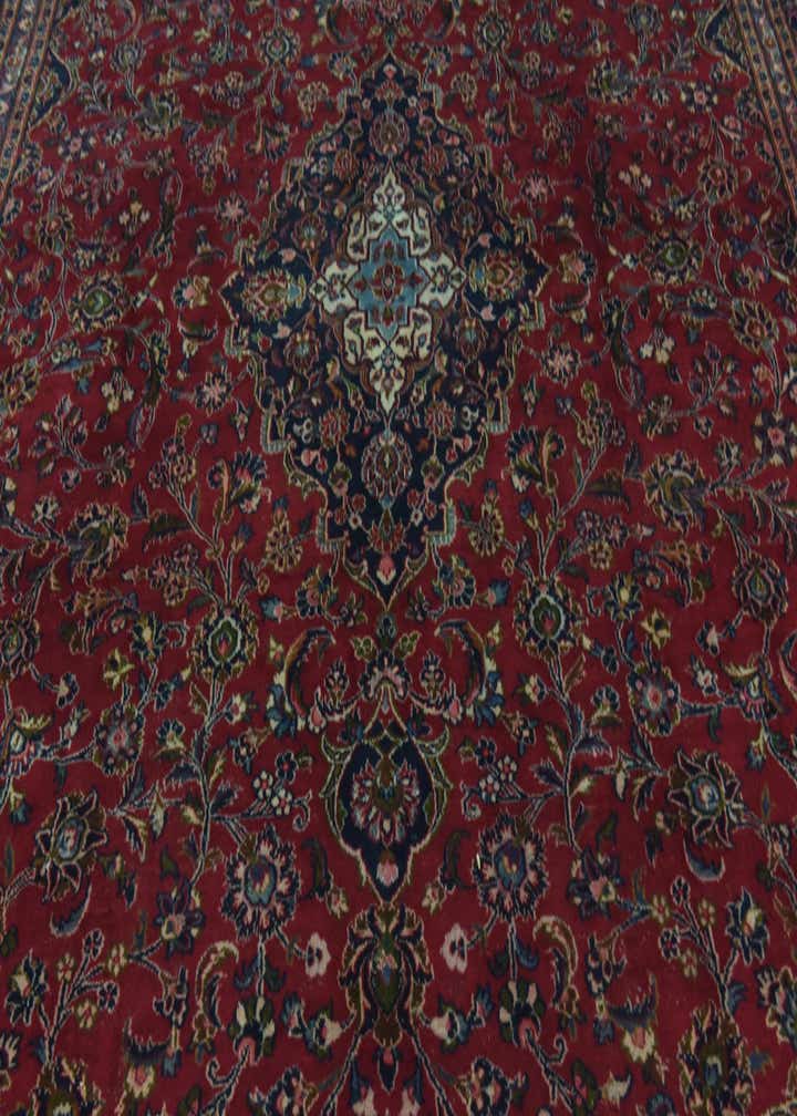 9' 9 x 12' 7 Hand Knotted Mashad Persian Wool Rug