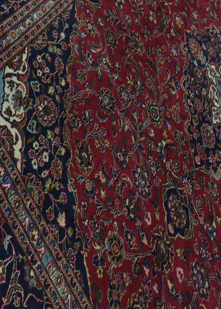 9' 9 x 12' 7 Hand Knotted Mashad Persian Wool Rug
