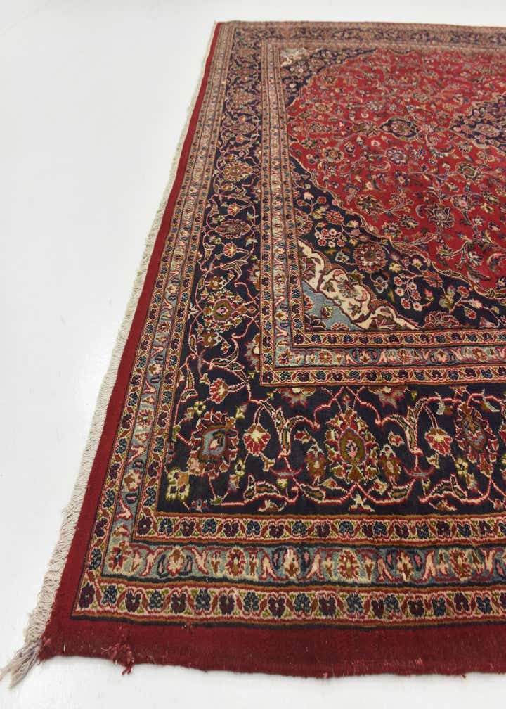 9' 9 x 12' 7 Hand Knotted Mashad Persian Wool Rug