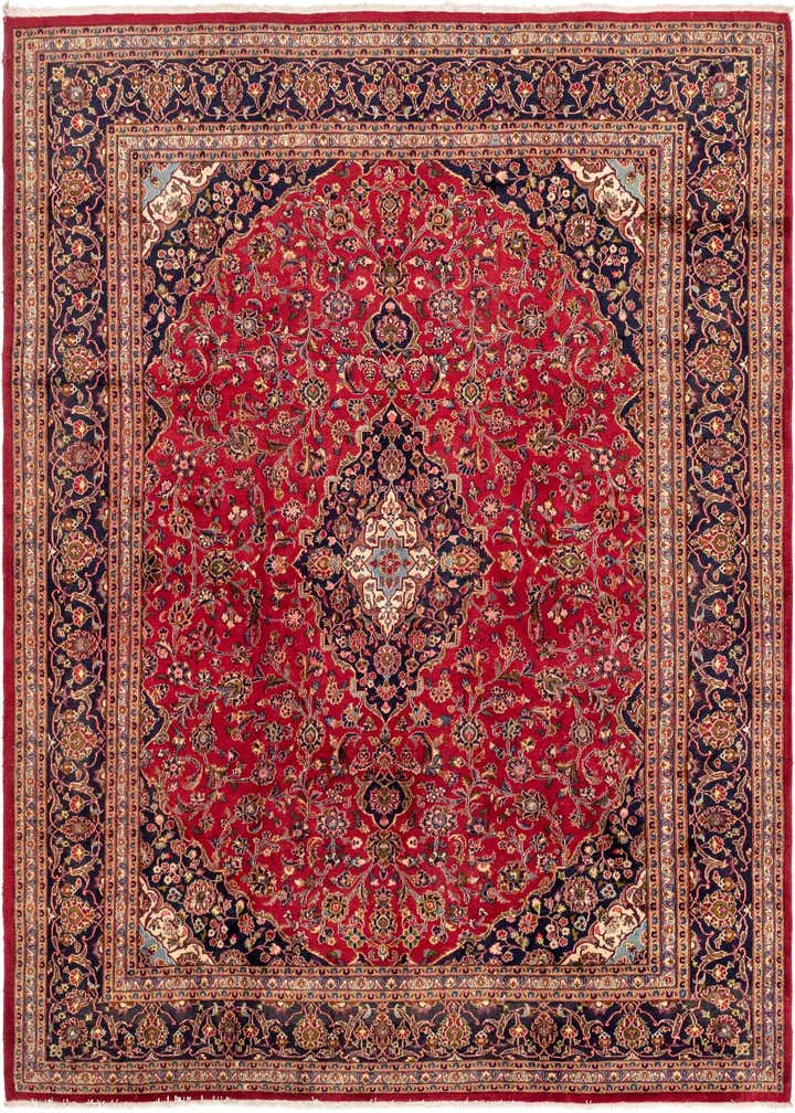 9' 9 x 12' 7 Hand Knotted Mashad Persian Wool Rug