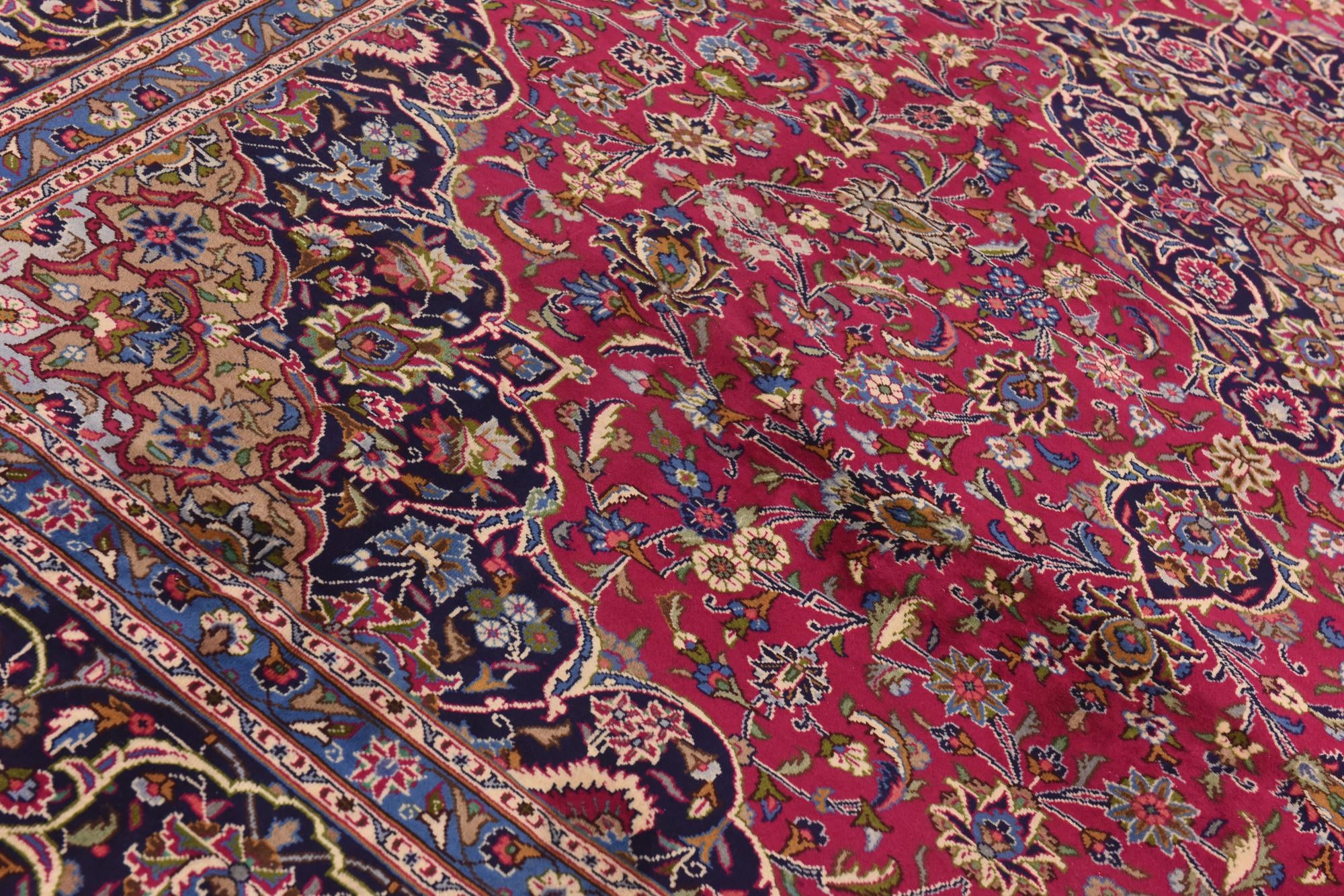 300cm x 390cm Hand Knotted Mashad Persian Wool Rug