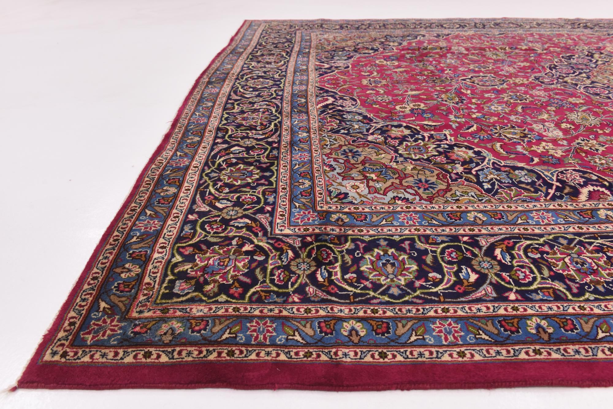 300cm x 390cm Hand Knotted Mashad Persian Wool Rug
