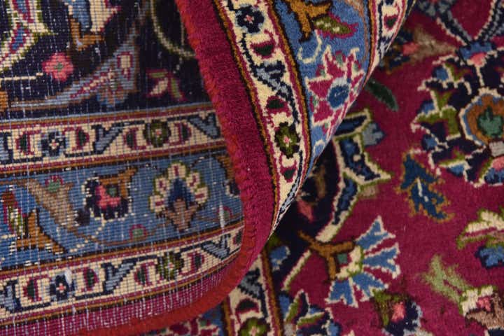 9' 8 x 13' Hand Knotted Mashad Persian Wool Rug