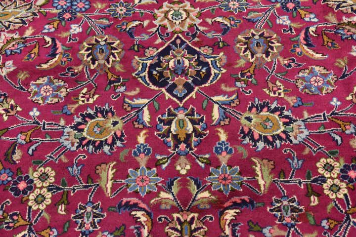 9' 8 x 13' Hand Knotted Mashad Persian Wool Rug