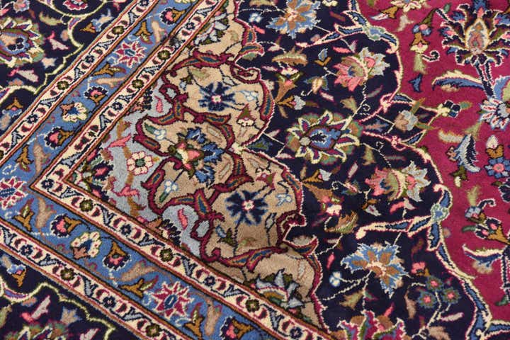 9' 8 x 13' Hand Knotted Mashad Persian Wool Rug
