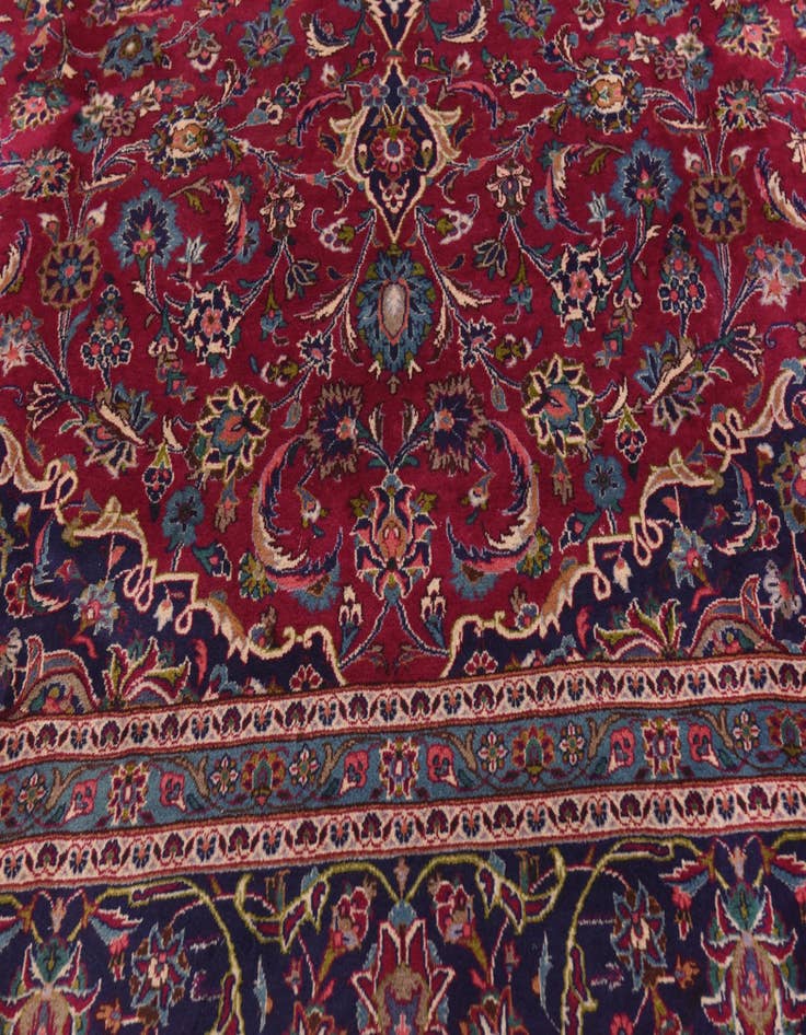 Detail image of 10' 2 x 13' 3  Hand Knotted Mashad Persian Wool Rug