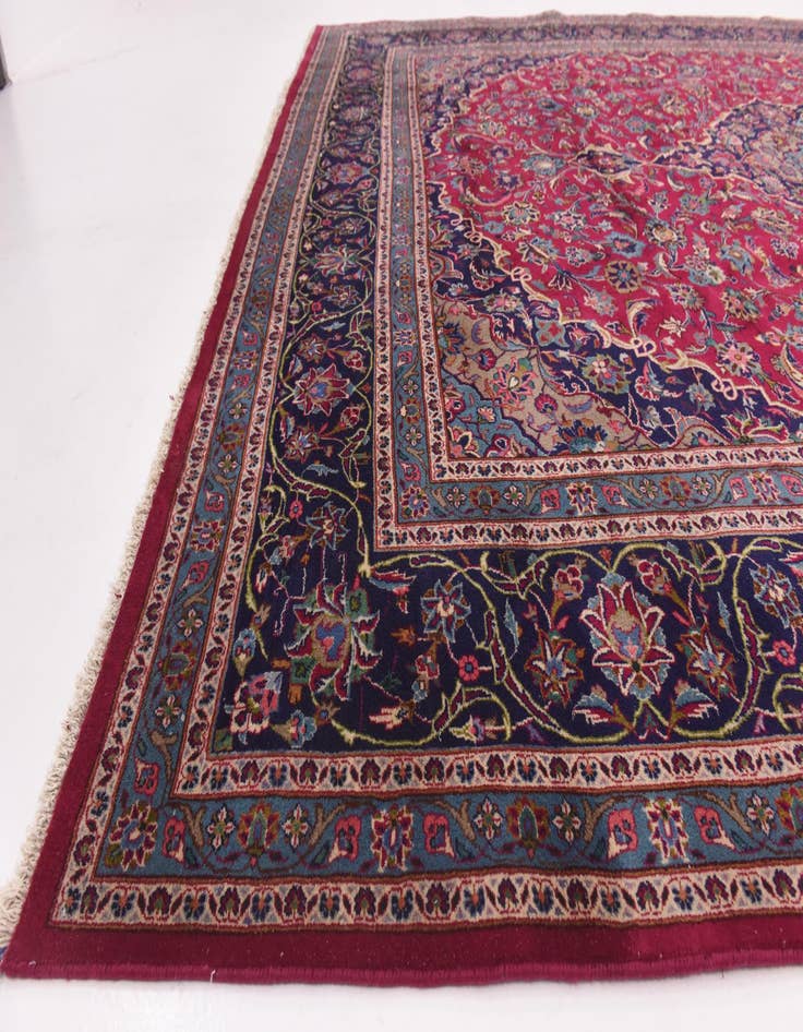 Detail image of 10' 2 x 13' 3  Hand Knotted Mashad Persian Wool Rug