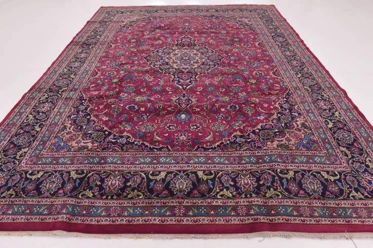 Detail image of 295cm x 395cm anudado a mano Mashad Alfombra Persa Lana