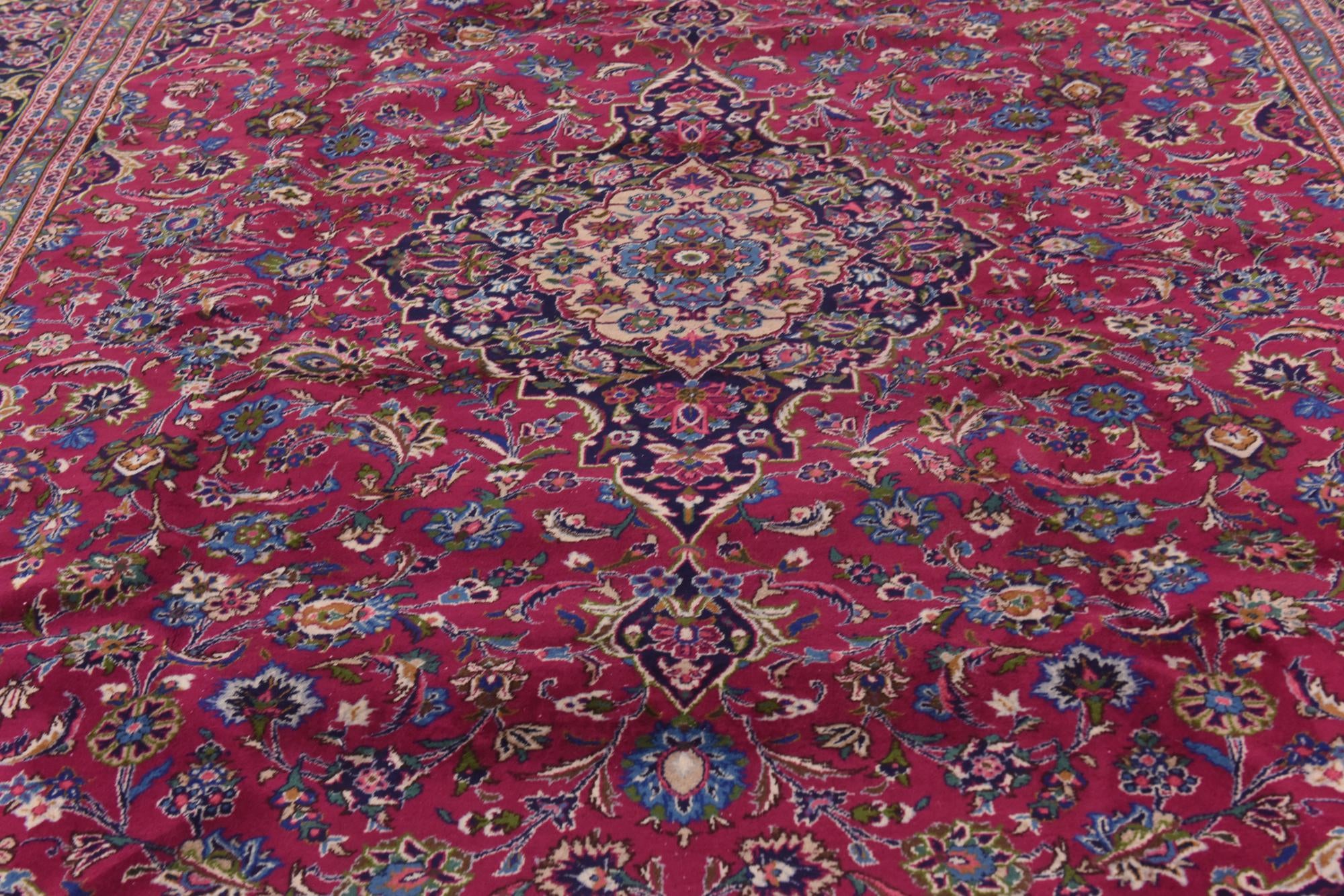 295cm x 395cm anudado a mano Mashad Alfombra Persa Lana