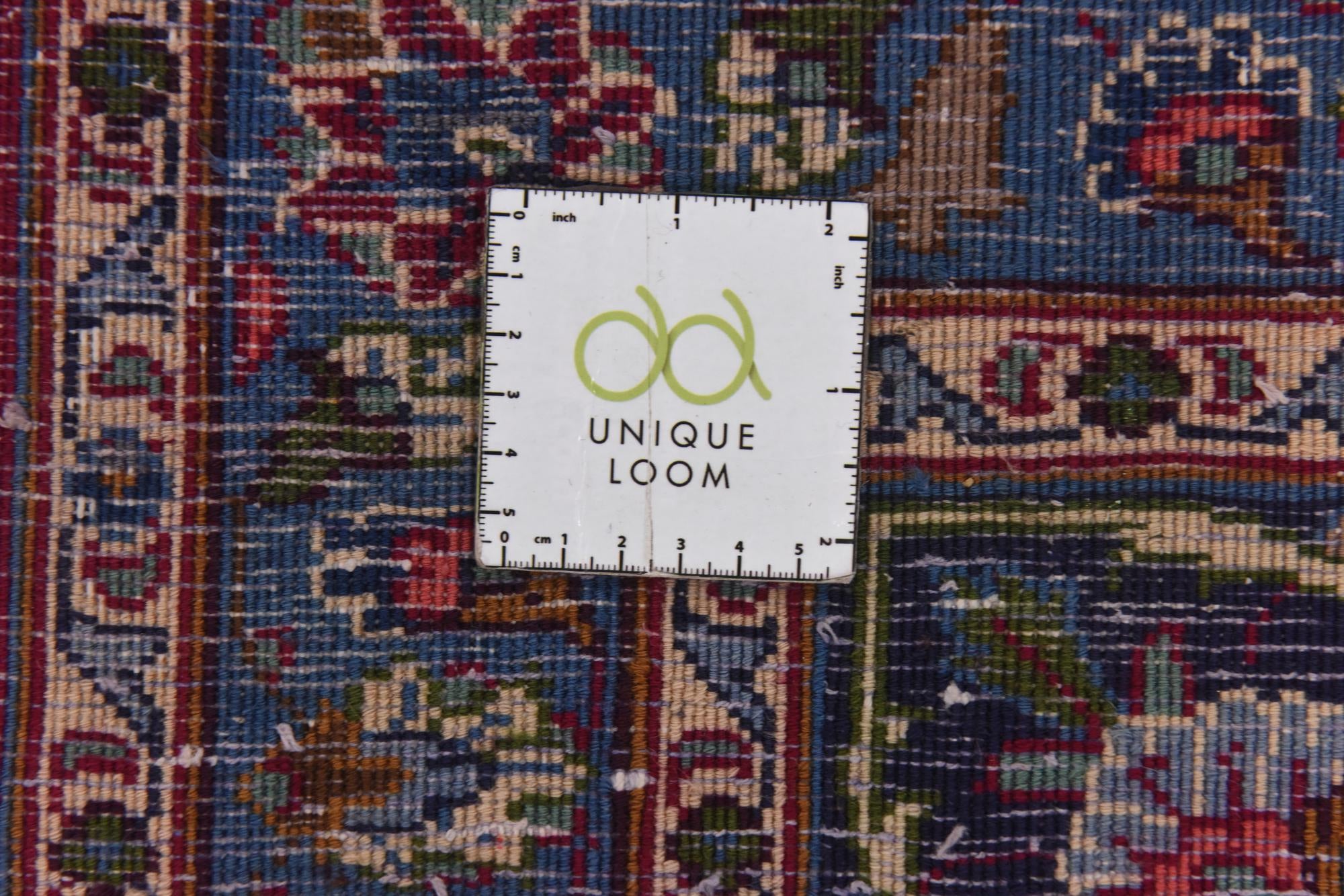 9' 7 x 12' 9 Hand Knotted Mashad Persian Wool Rug
