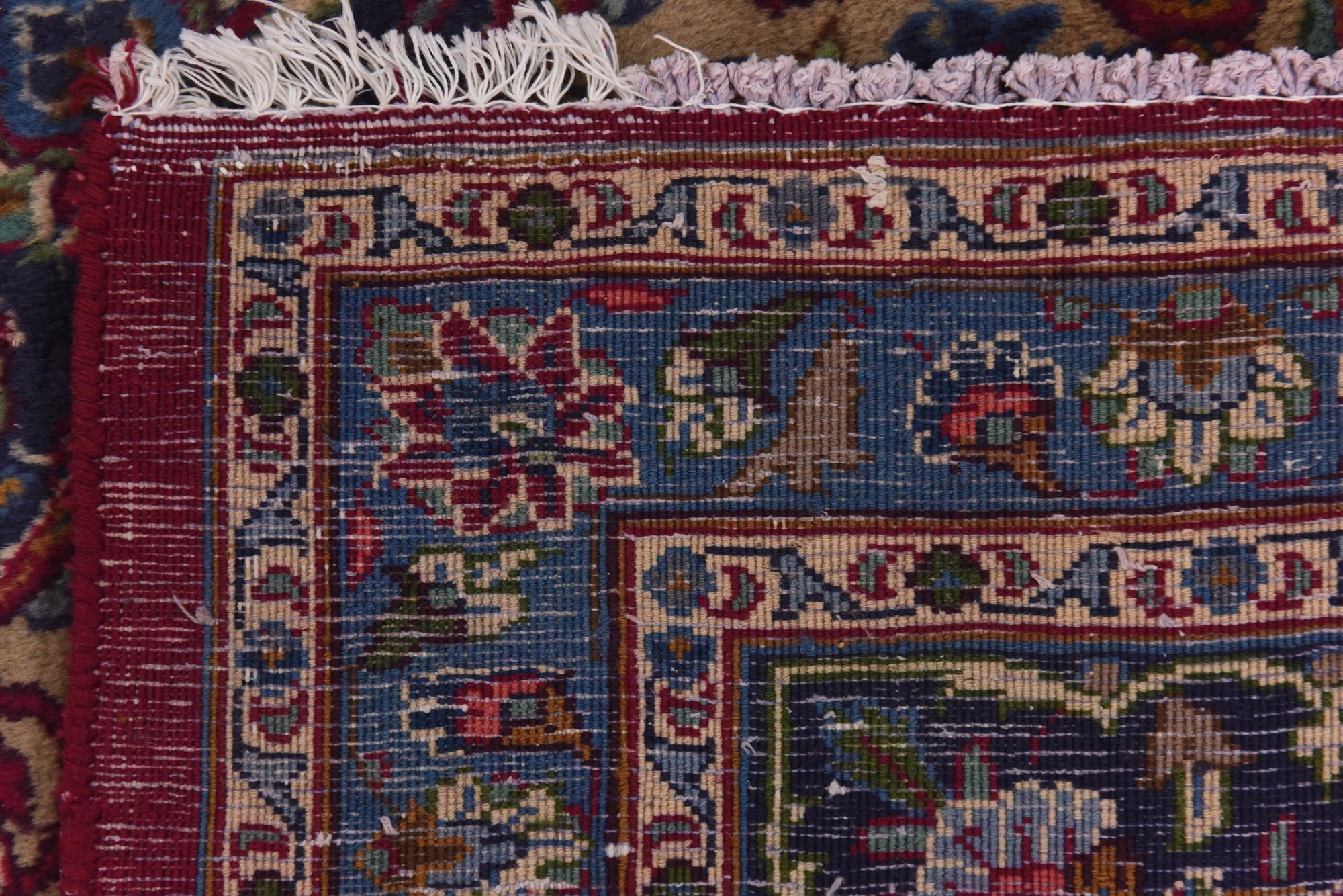 9' 7 x 12' 9 Hand Knotted Mashad Persian Wool Rug