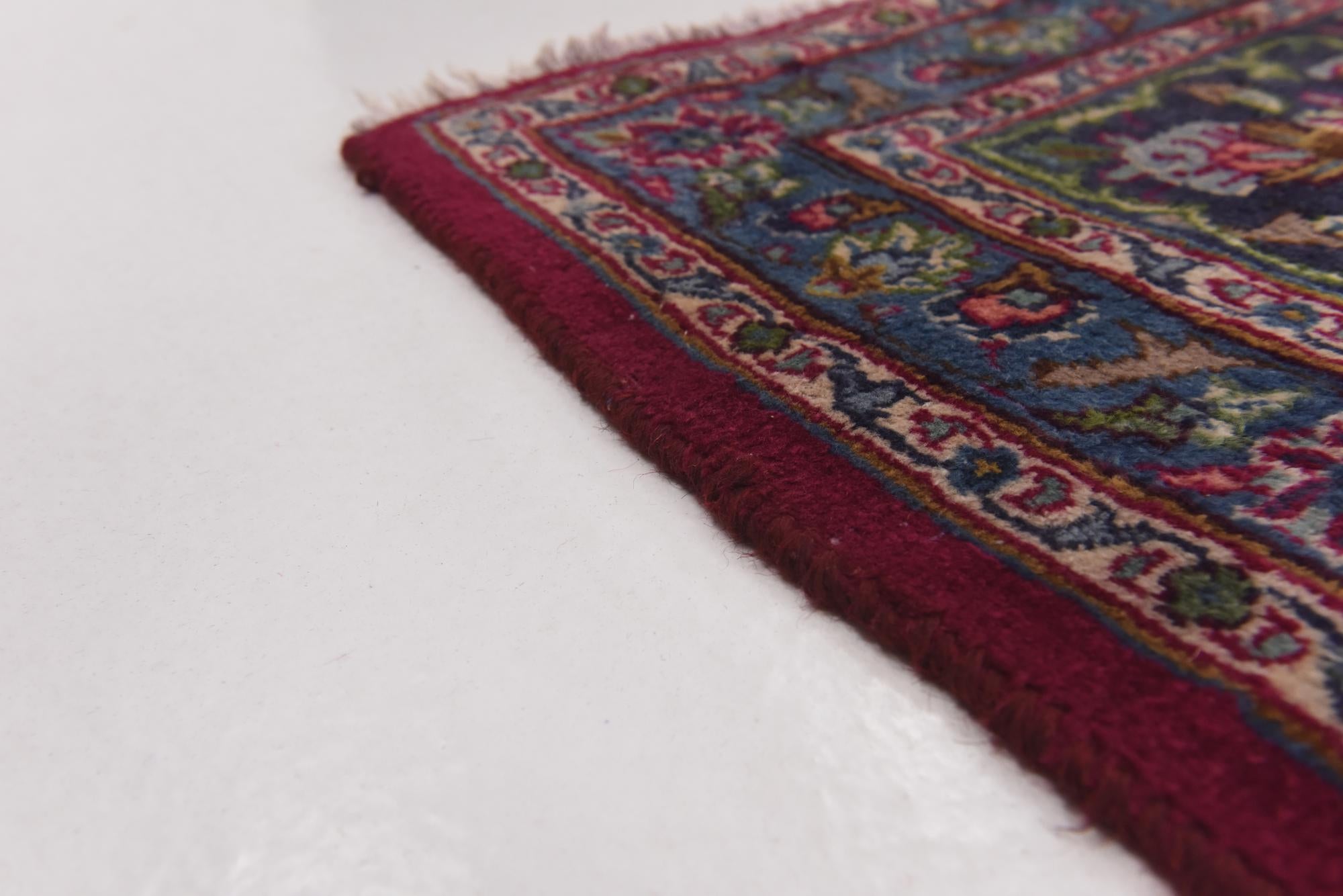 9' 7 x 12' 9 Hand Knotted Mashad Persian Wool Rug