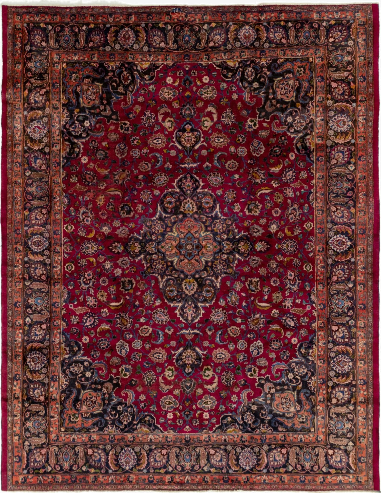 297cm x 390cm  Hand Knotted Mashad Persa Wool Alfombra