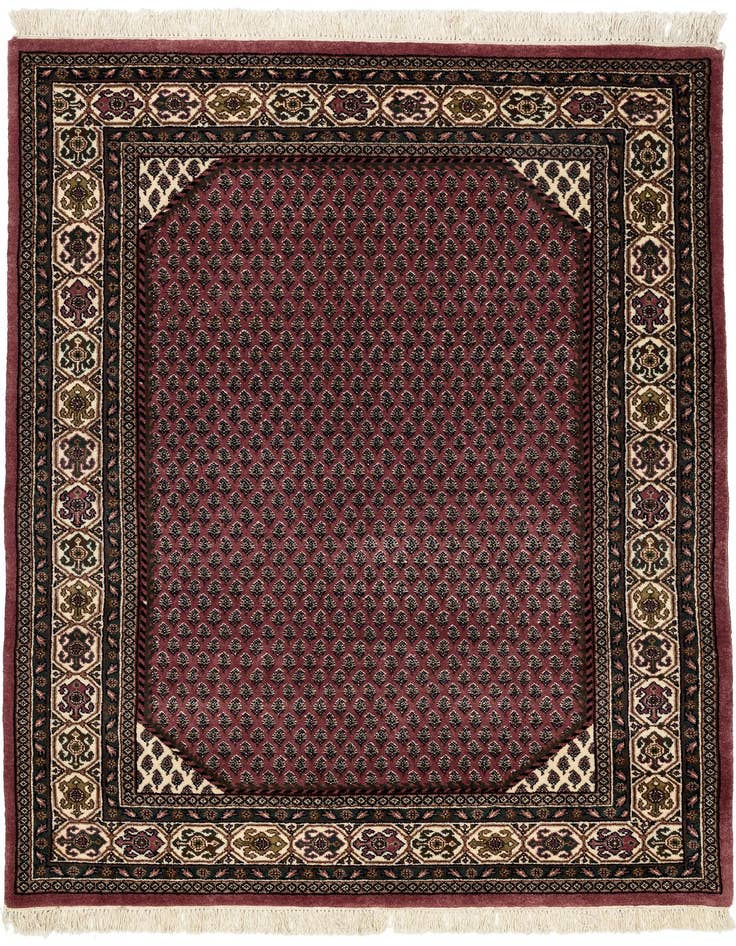 Detail image of 4' x 5' 11 Hand Knotted Mir Oriental Wool Rug