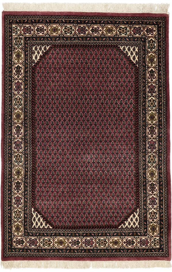 Detail image of 4' x 5' 11 Hand Knotted Mir Oriental Wool Rug