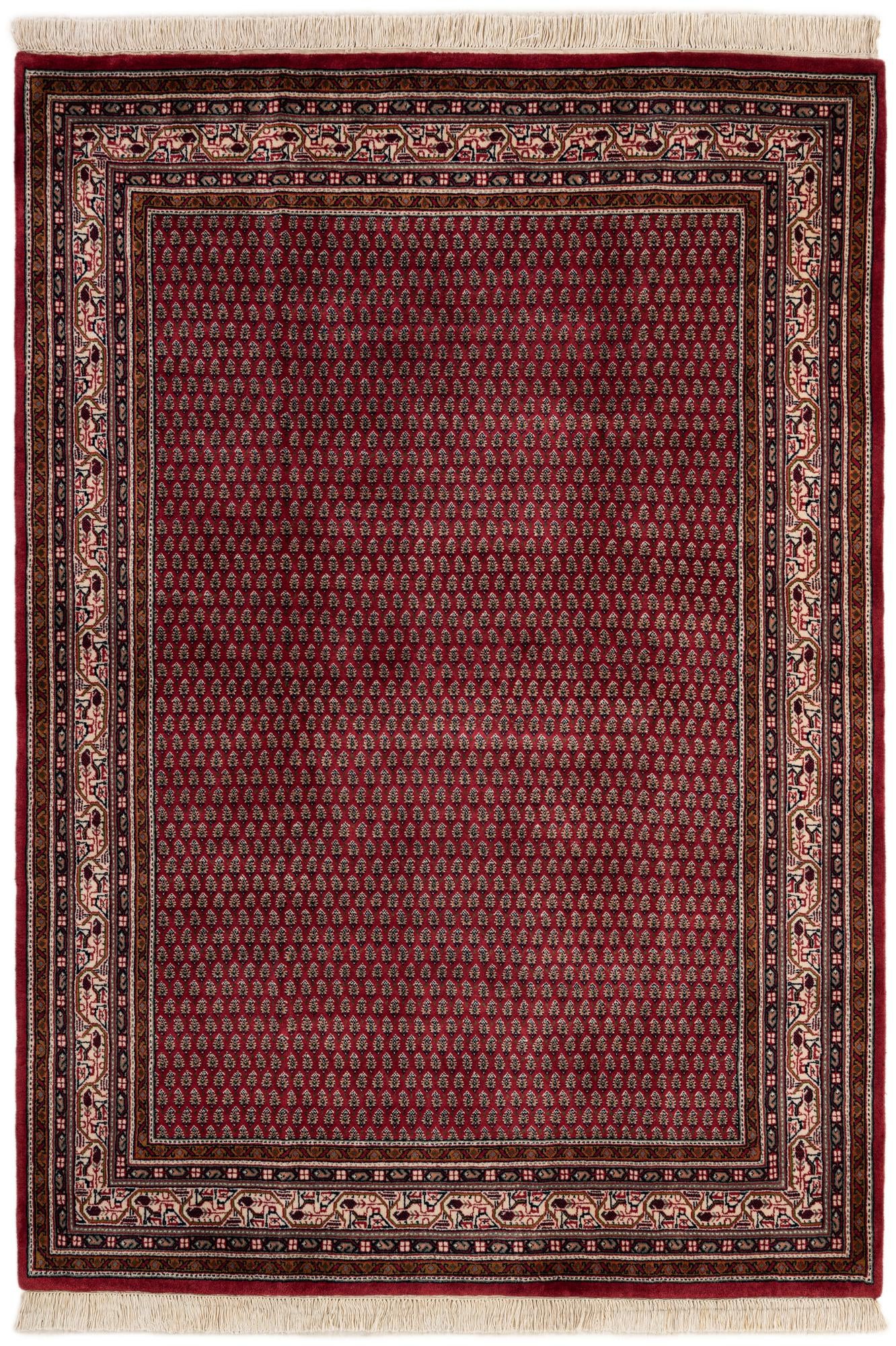 165cm x 235cm Hand Knotted Mir Wool Rug