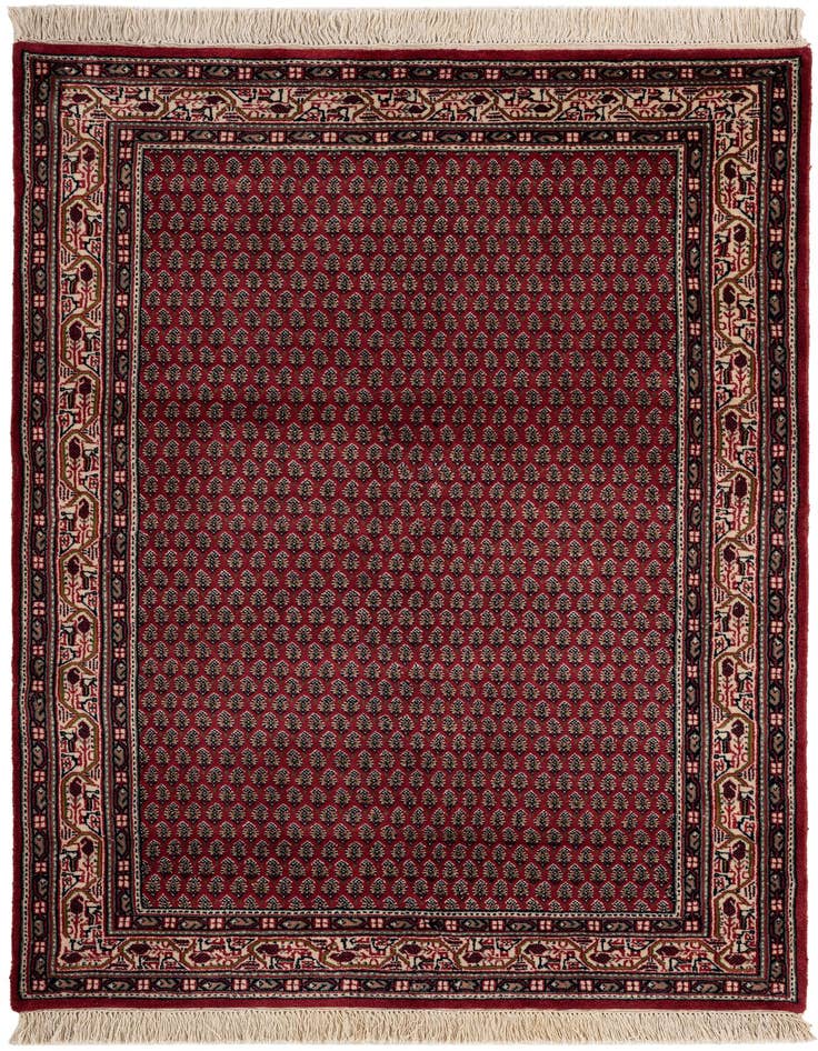 Detail image of 4' x 5' 9 Hand Knotted Mir Wool Rug