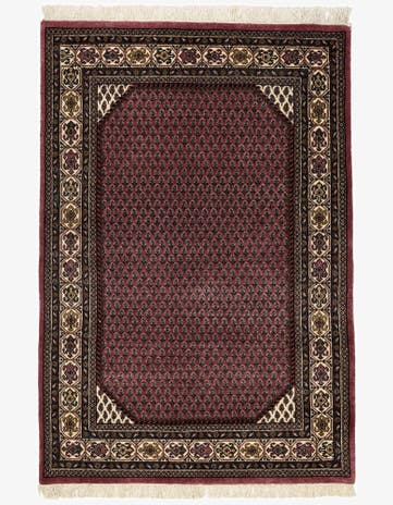 4' x 5' 11 Hand Knotted Mir Oriental Wool Rug