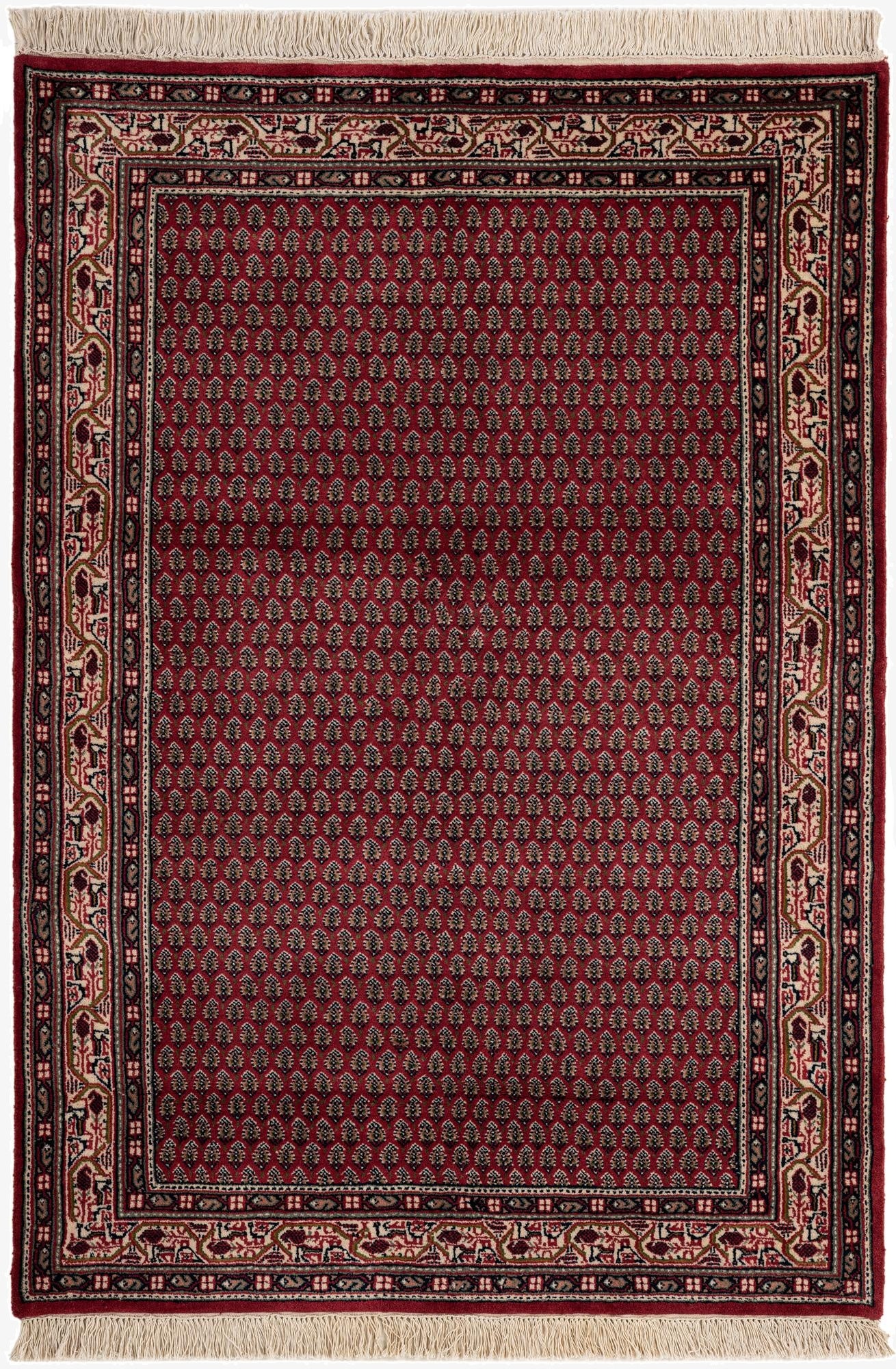 4' x 5' 9  Hand Knotted Mir Wool Rug