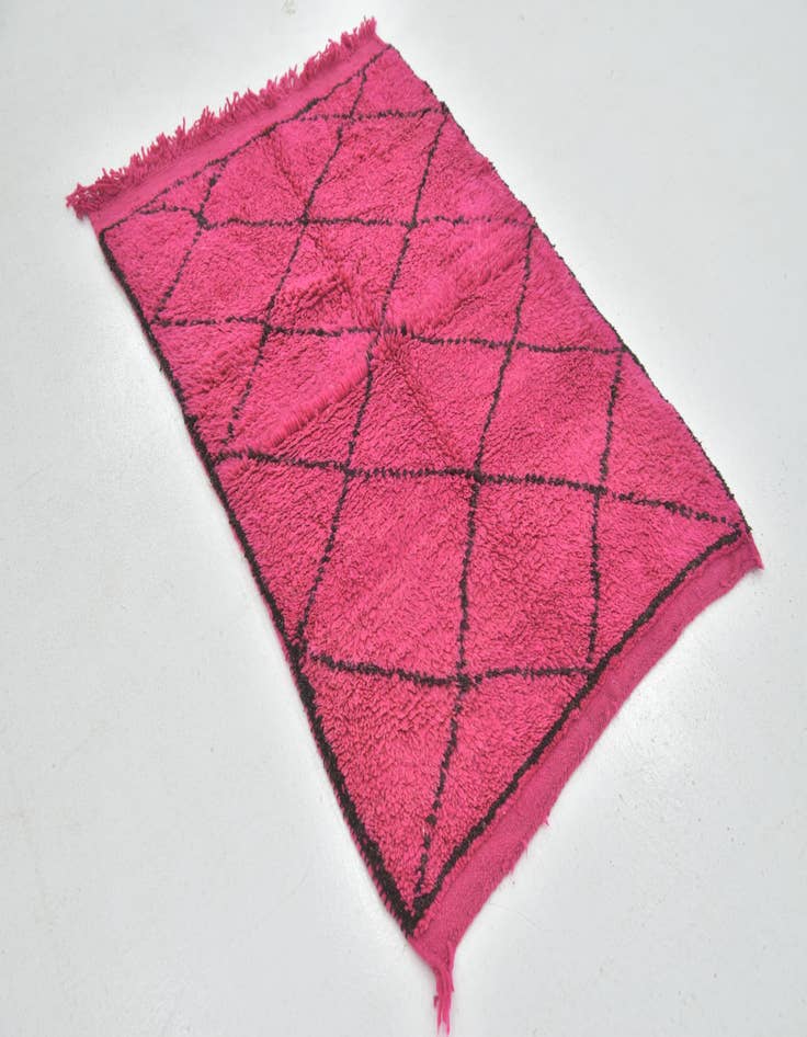 Detail image of 3' 4 x 5' Hand Knotted Moroccan Wool Rug