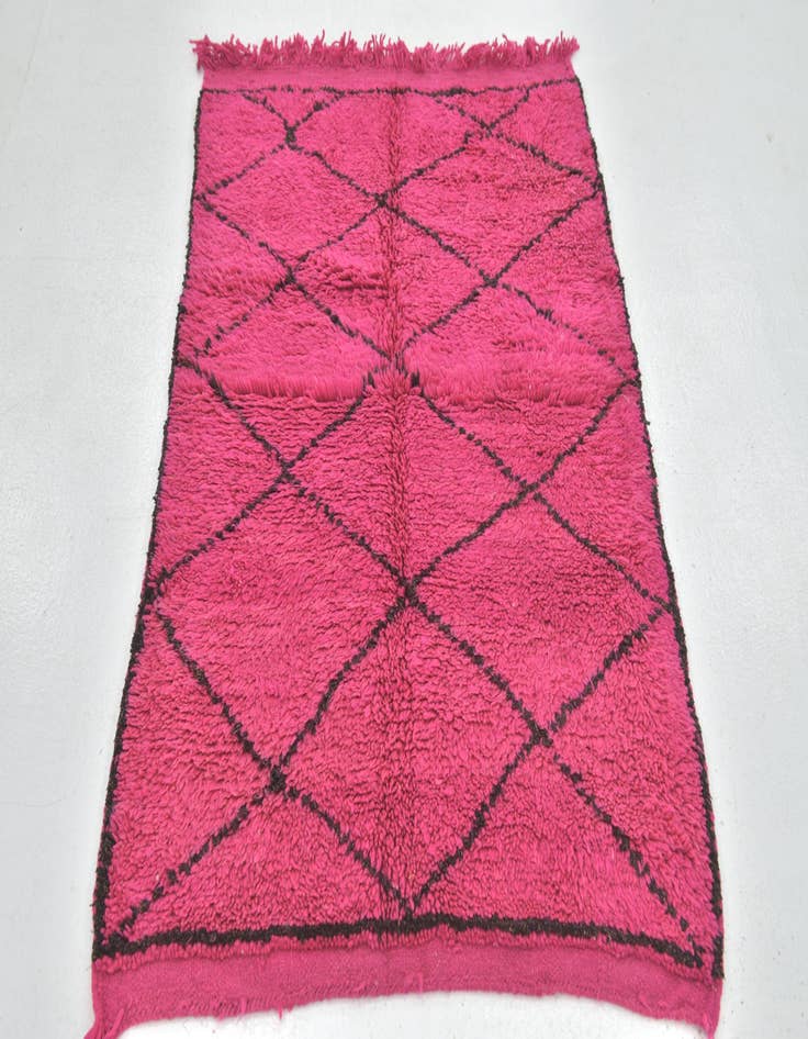 Detail image of 3' 4 x 5' Hand Knotted Moroccan Wool Rug