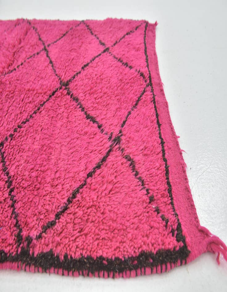 Detail image of 3' 4 x 5' Hand Knotted Moroccan Wool Rug