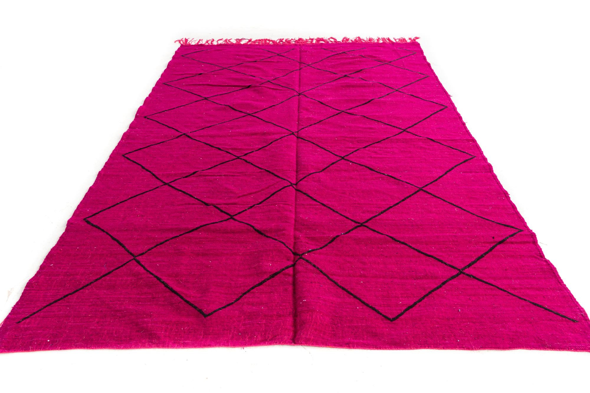 6' 6 x 9' 3 Hand Knotted Moroccan Wool Rug
