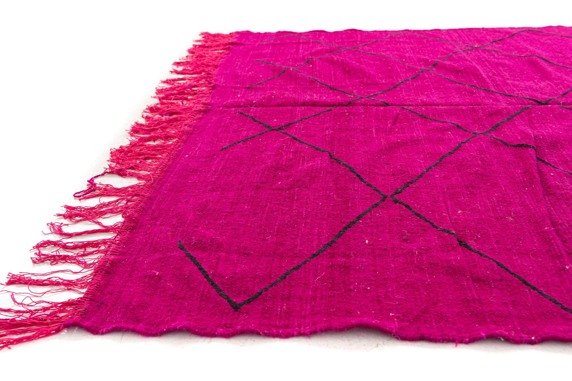 6' 6 x 9' 3 Hand Knotted Moroccan Wool Rug