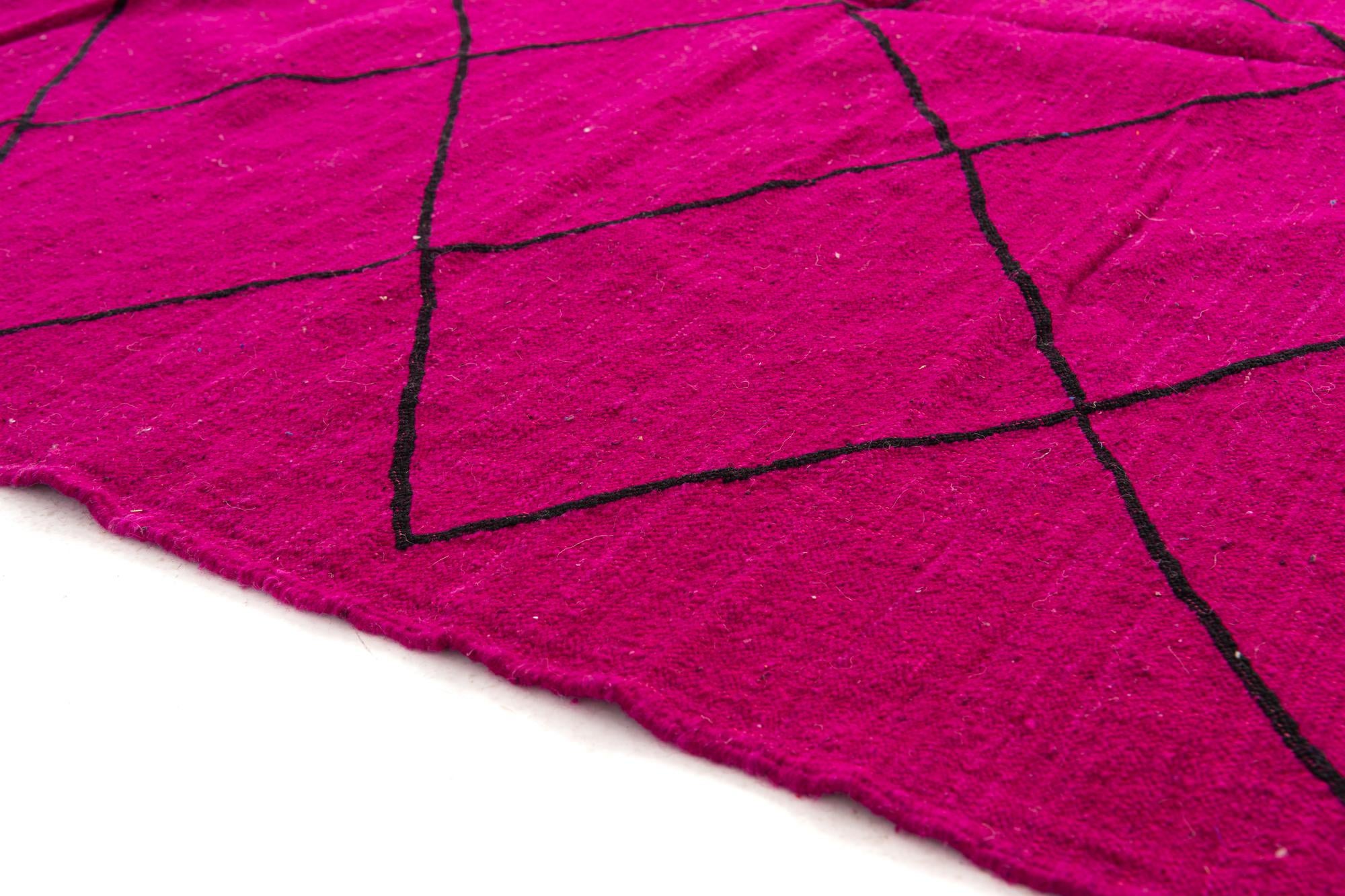 6' 6 x 9' 3 Hand Knotted Moroccan Wool Rug