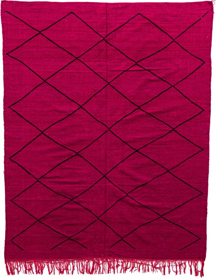 Detail image of 6' 6 x 9' 3 Hand Knotted Moroccan Wool Rug