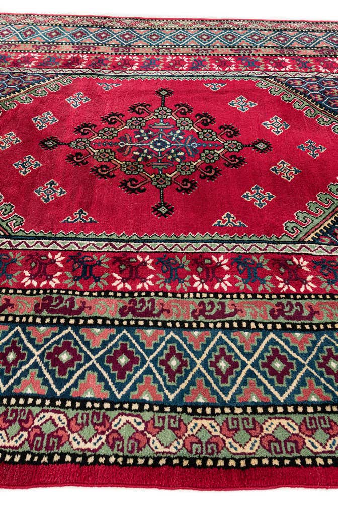 6' 11 x 9' 4 Hand Knotted Moroccan Wool Rug