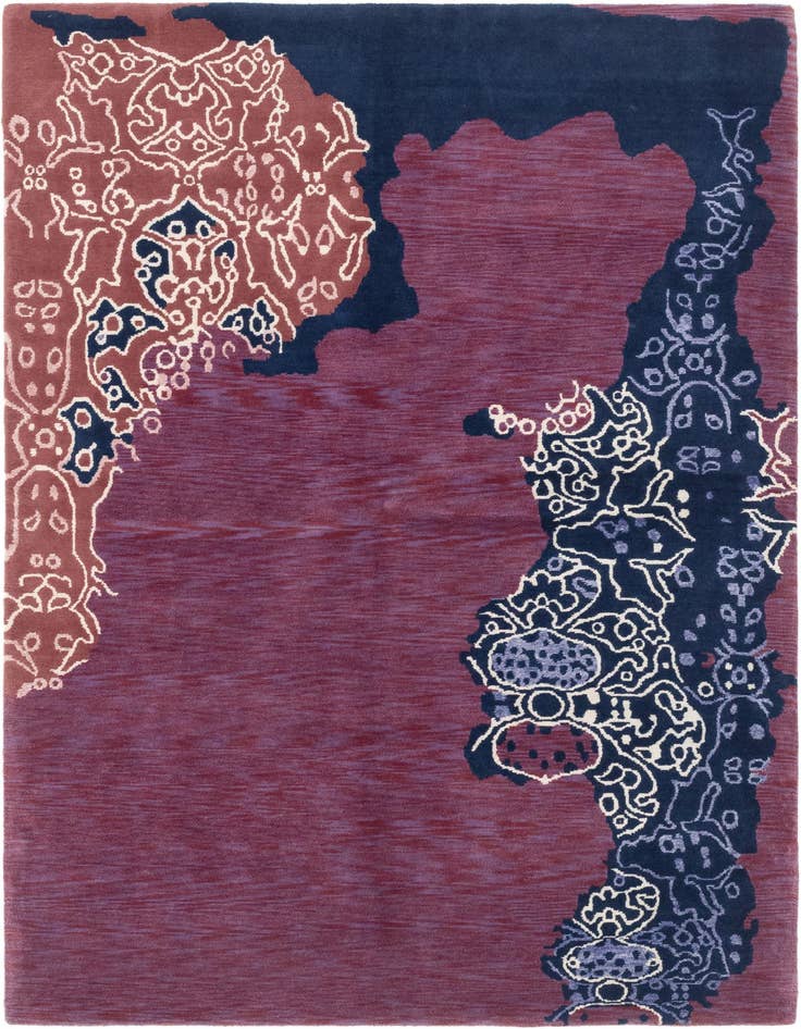 Detail image of 5' 9 x 8' Hand Knotted Nepal Wool Rug