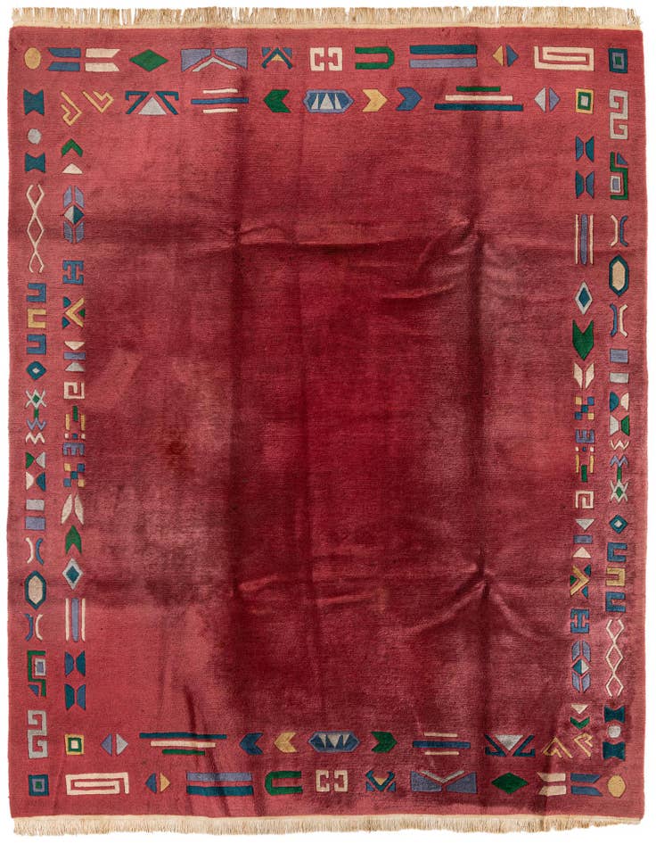 Detail image of 7' 3 x 9' 2 Hand Knotted Nepal Wool Rug