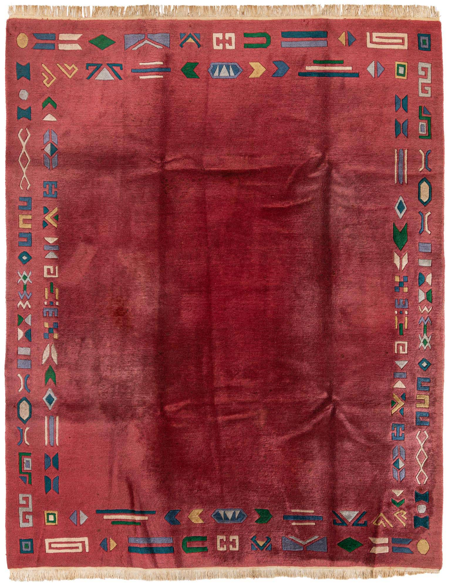7' 3 x 9' 2 Hand Knotted Nepal Wool Rug