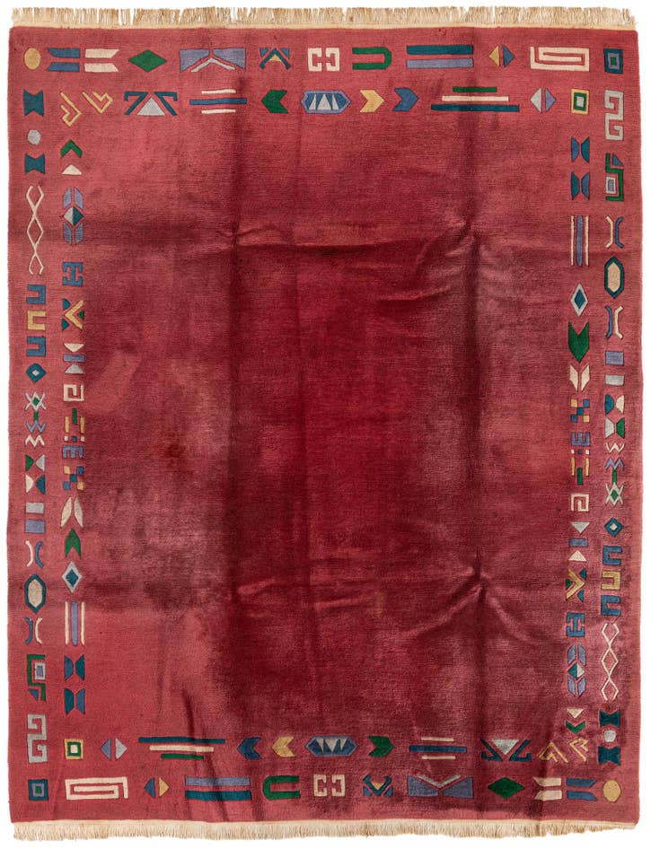 Detail image of 7' 3 x 9' 2 Hand Knotted Nepal Wool Rug
