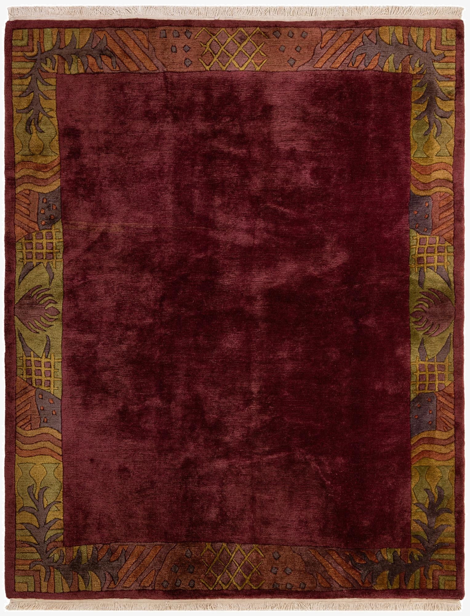 6' 8 x 8' 2  Hand Knotted Nepal Wool Rug