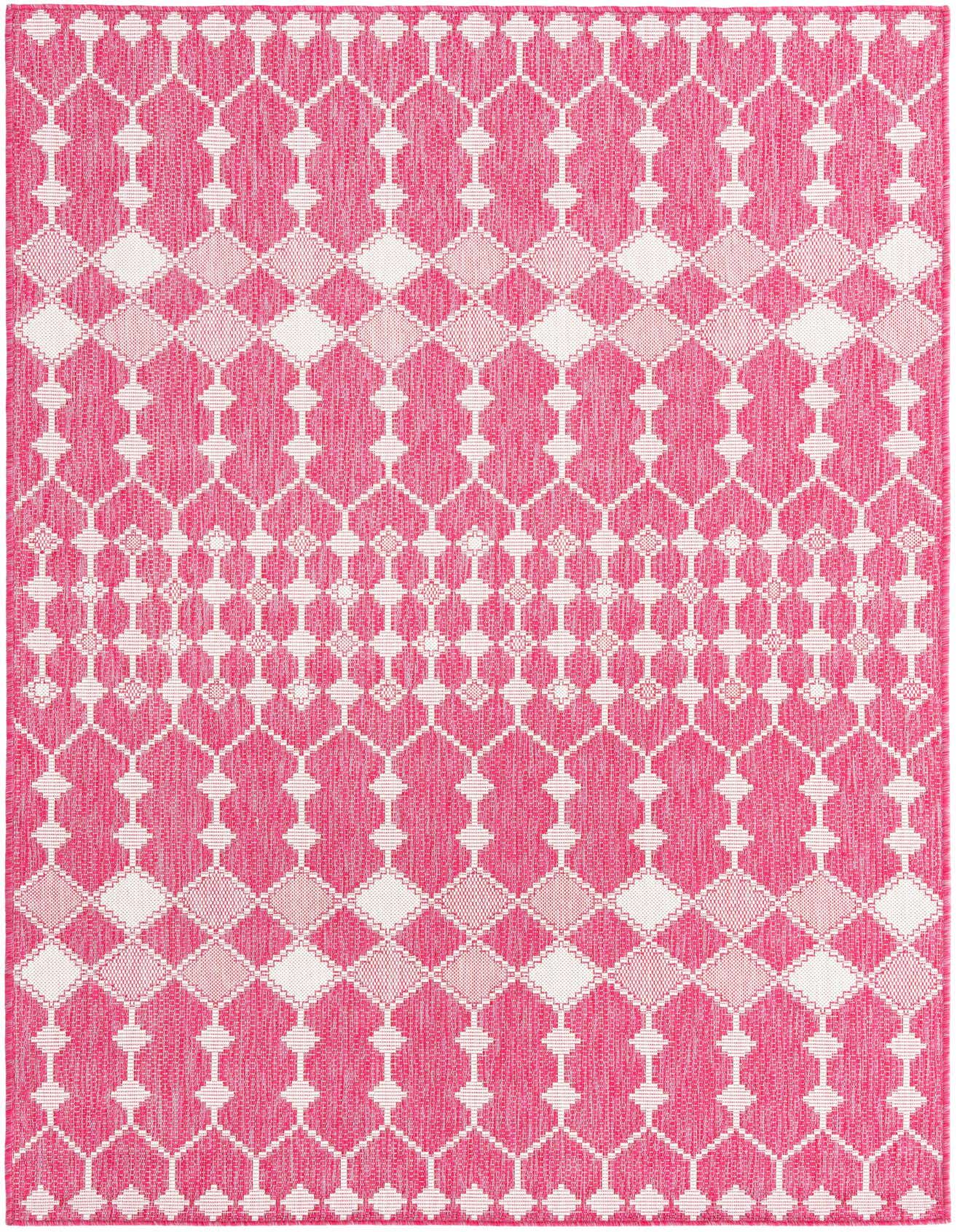 5' 3 x 8' Easy-Clean Lattice Indoor / Outdoor Rug