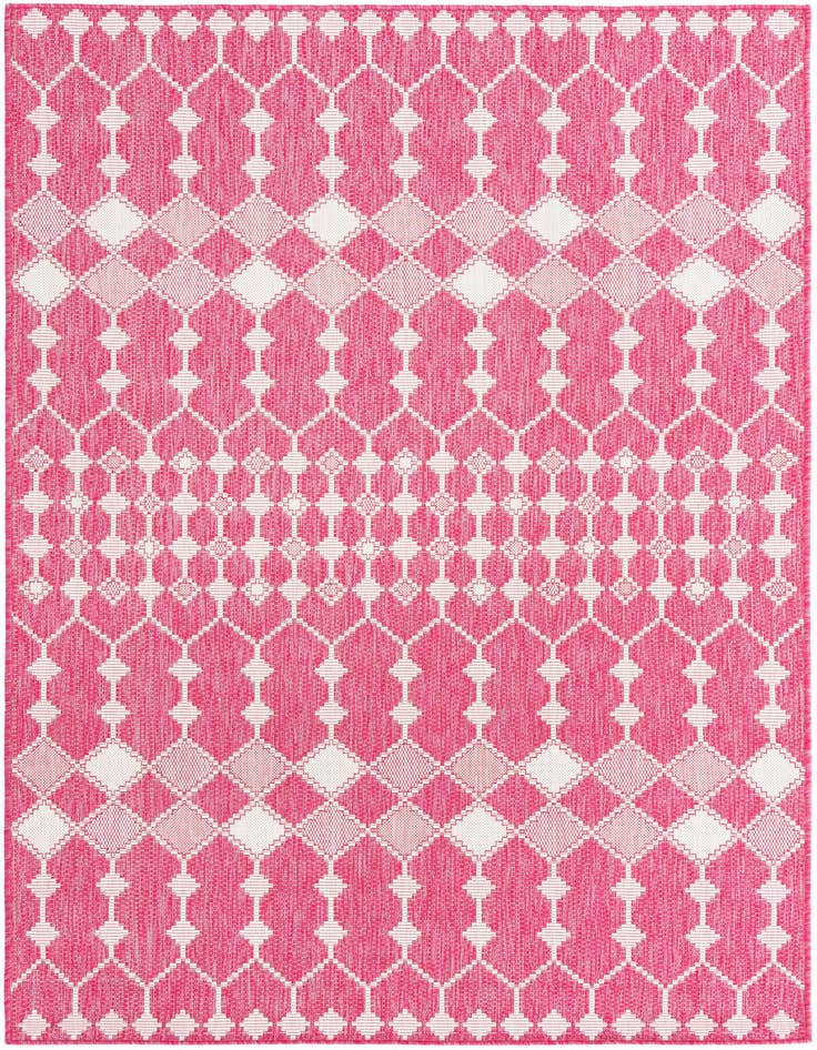 Detail image of 5' 3 x 8' Easy-Clean Lattice Indoor / Outdoor Rug